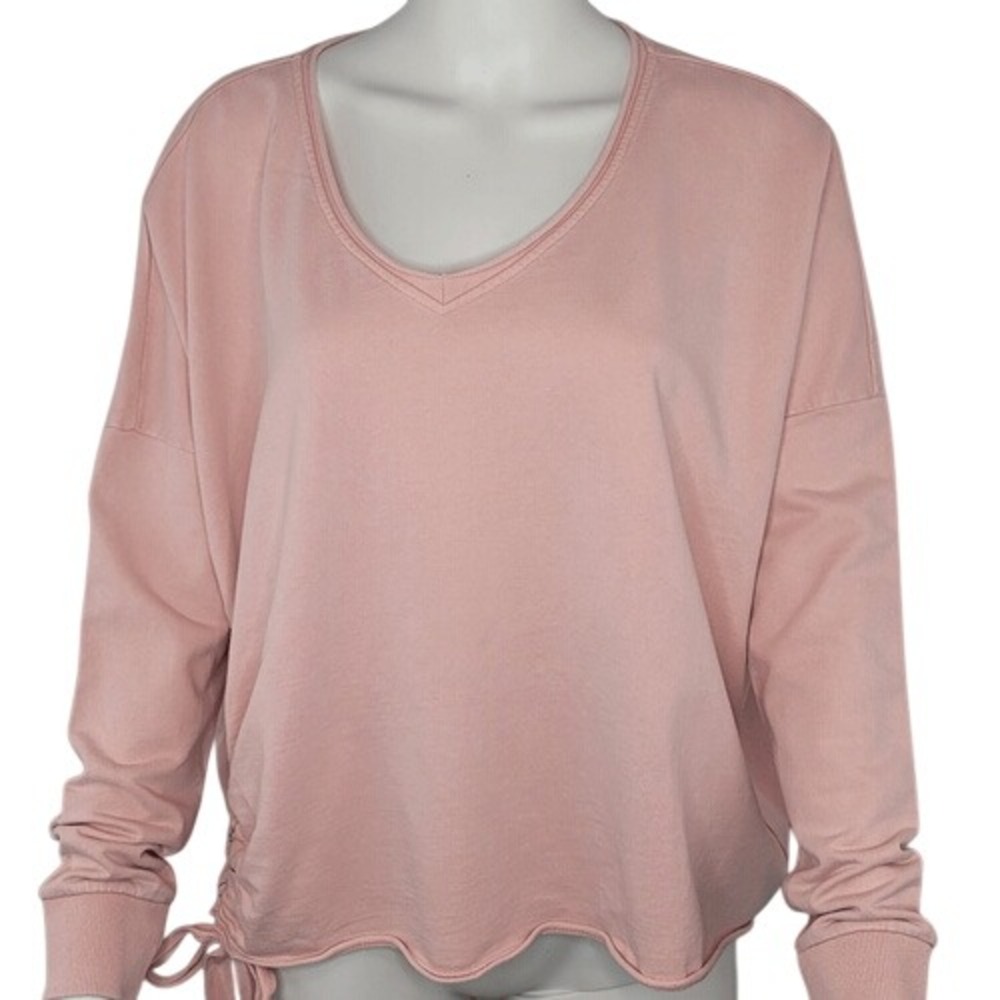 525 America Pink Oversized Crop Sweatshirt